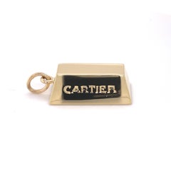 Cartier 1 OZ. 18 Karat Yellow Gold Vintage Ingot Bar Pendant Charm