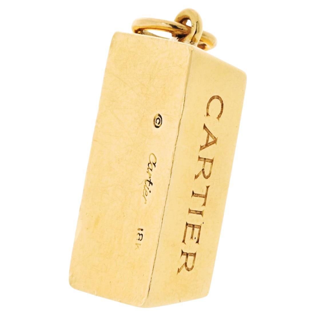 Cartier 1 oz 1970's Ingot Bar Pendant
