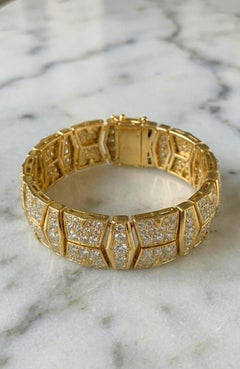 Cartier 10 Carats 18K Yellow Gold Diamond Bracelet