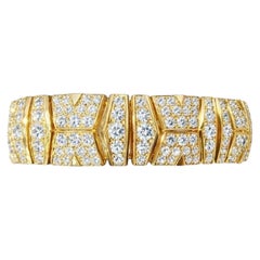 Cartier 10 Carats 18K Yellow Gold Diamond Bracelet