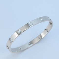 Cartier 10 Diamond Love Bracelet in 18K White Gold