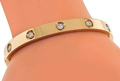 Cartier 10 Diamond Rose Gold Love Bangle