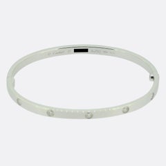 Cartier 10 Diamond Small LOVE Bangle Size 17