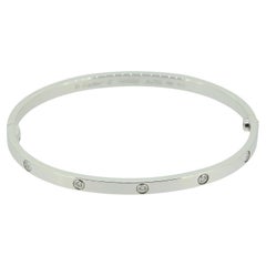 Cartier 10 Diamond Small LOVE Bangle Size 17