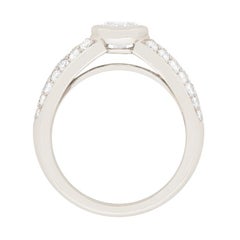 Cartier 1.00 Carat Diamond Pave Engagement Ring