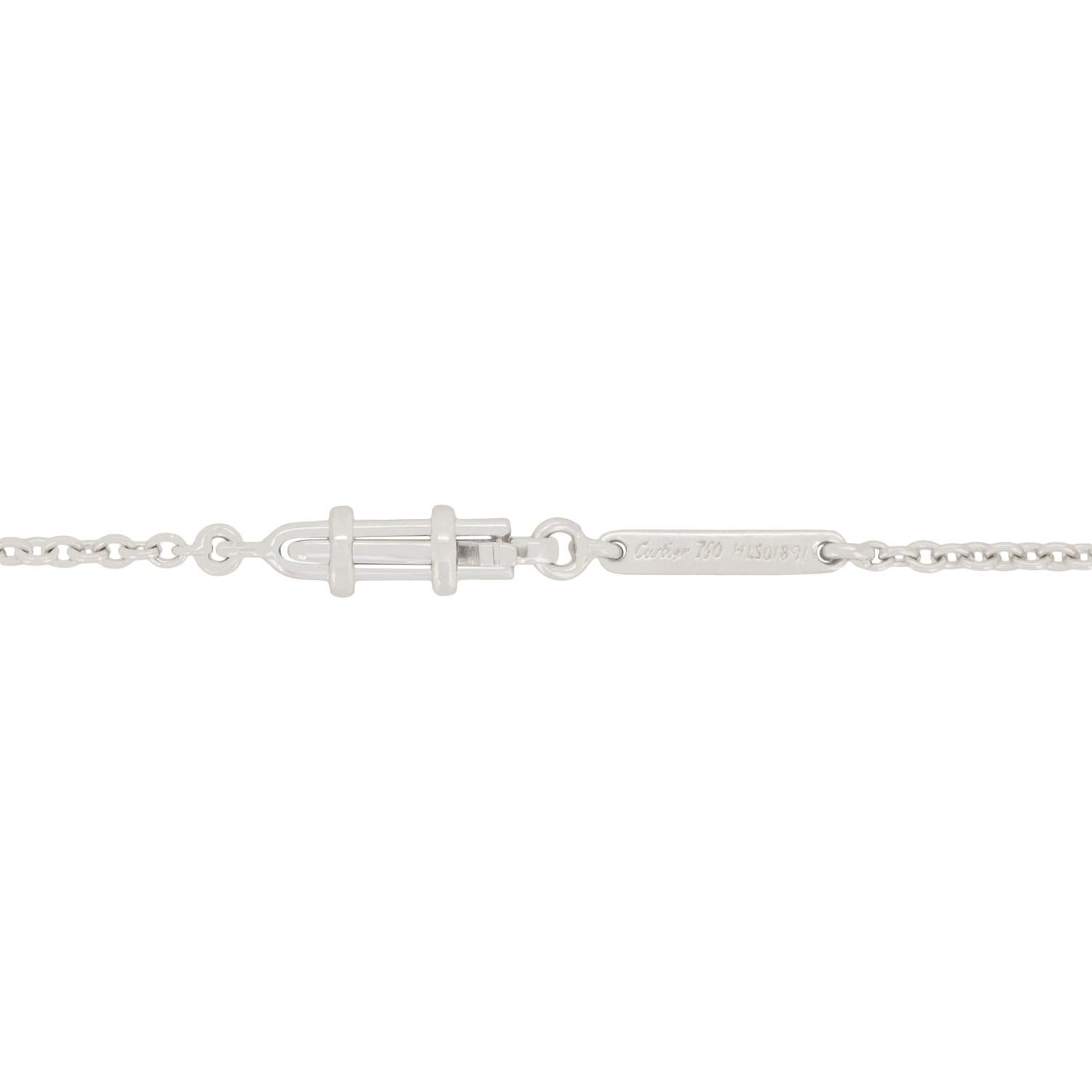Taglio princess Ciondolo a croce con diamante da 1.01 carati di Cartier in vendita
