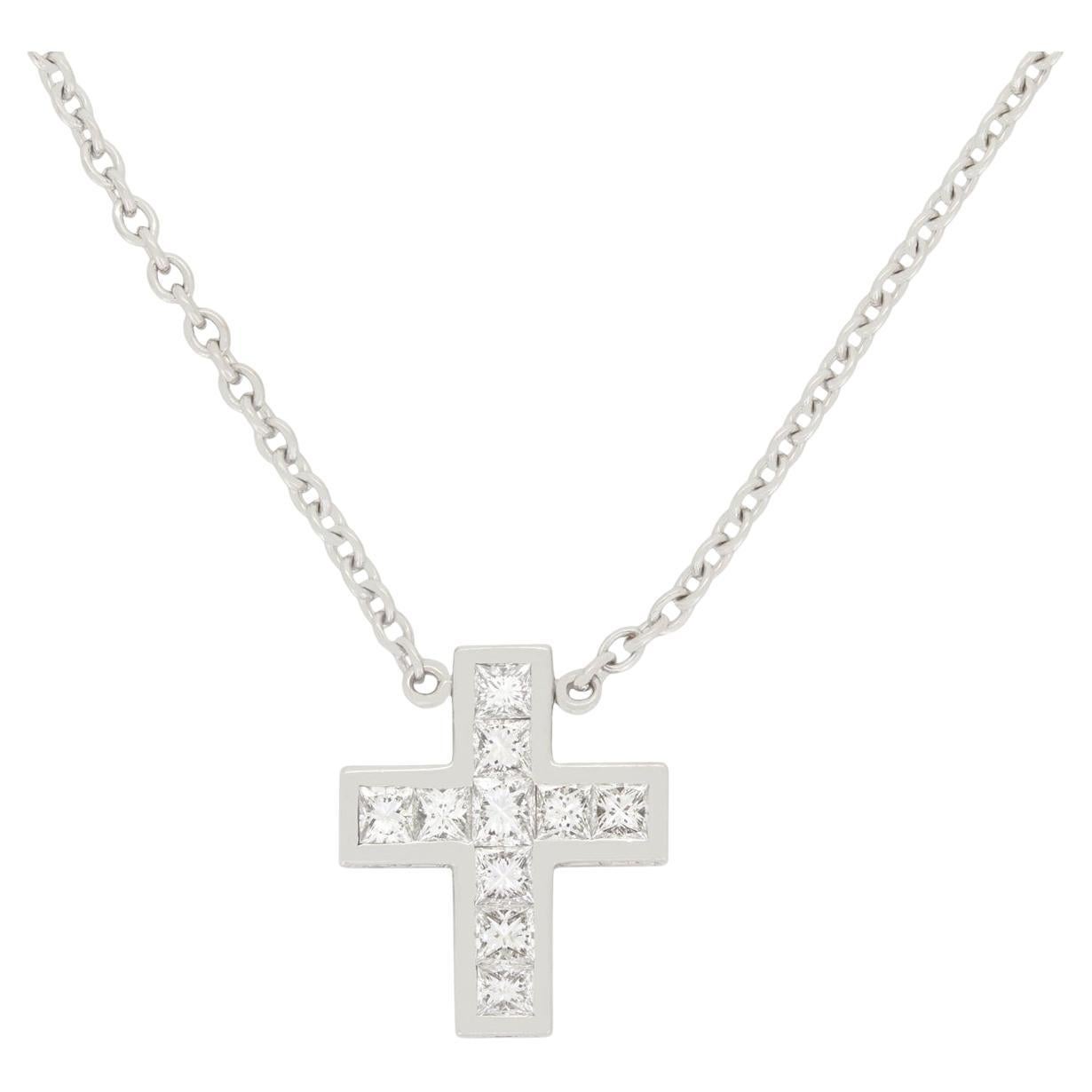 Cartier 1.01 Karat Diamant-Kreuz-Anhänger