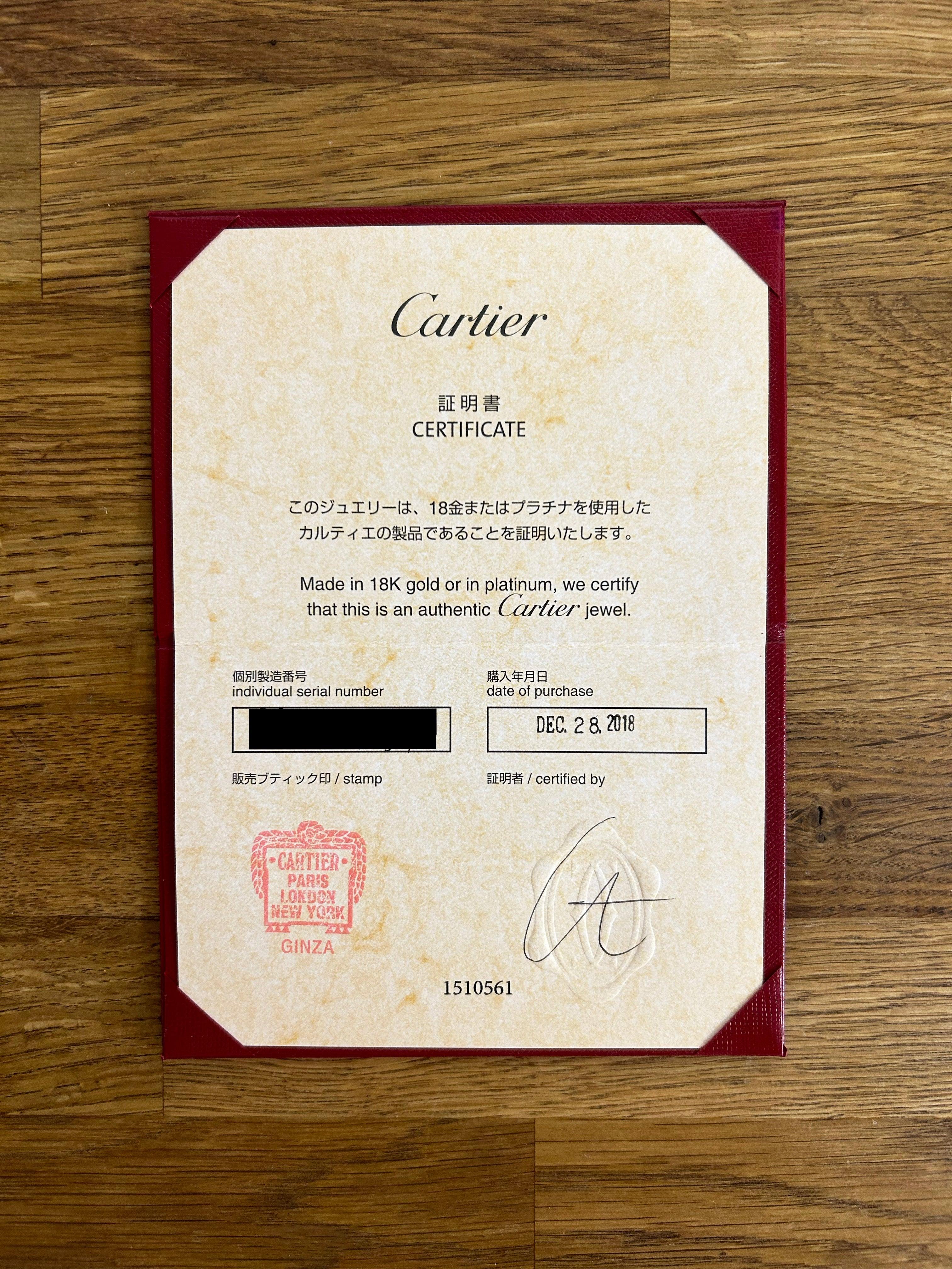Cartier Solitär-Ring mit 1,03 Karat Diamant im Angebot 1