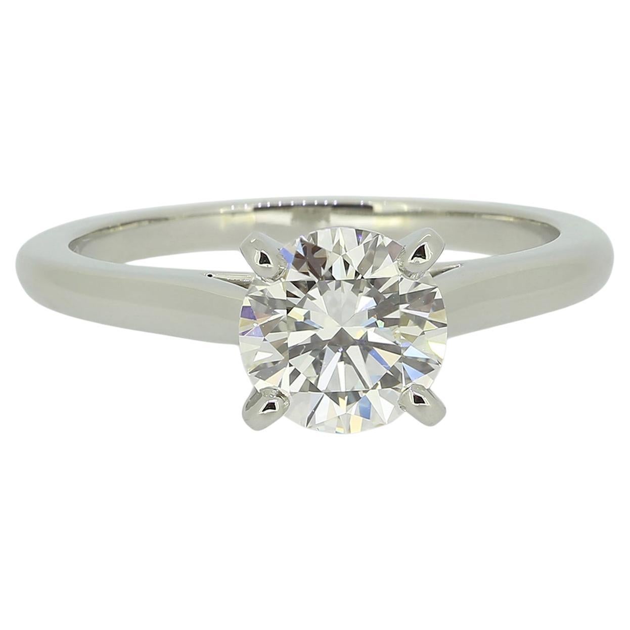 Cartier 1.03 Carat Diamond Solitaire Ring For Sale