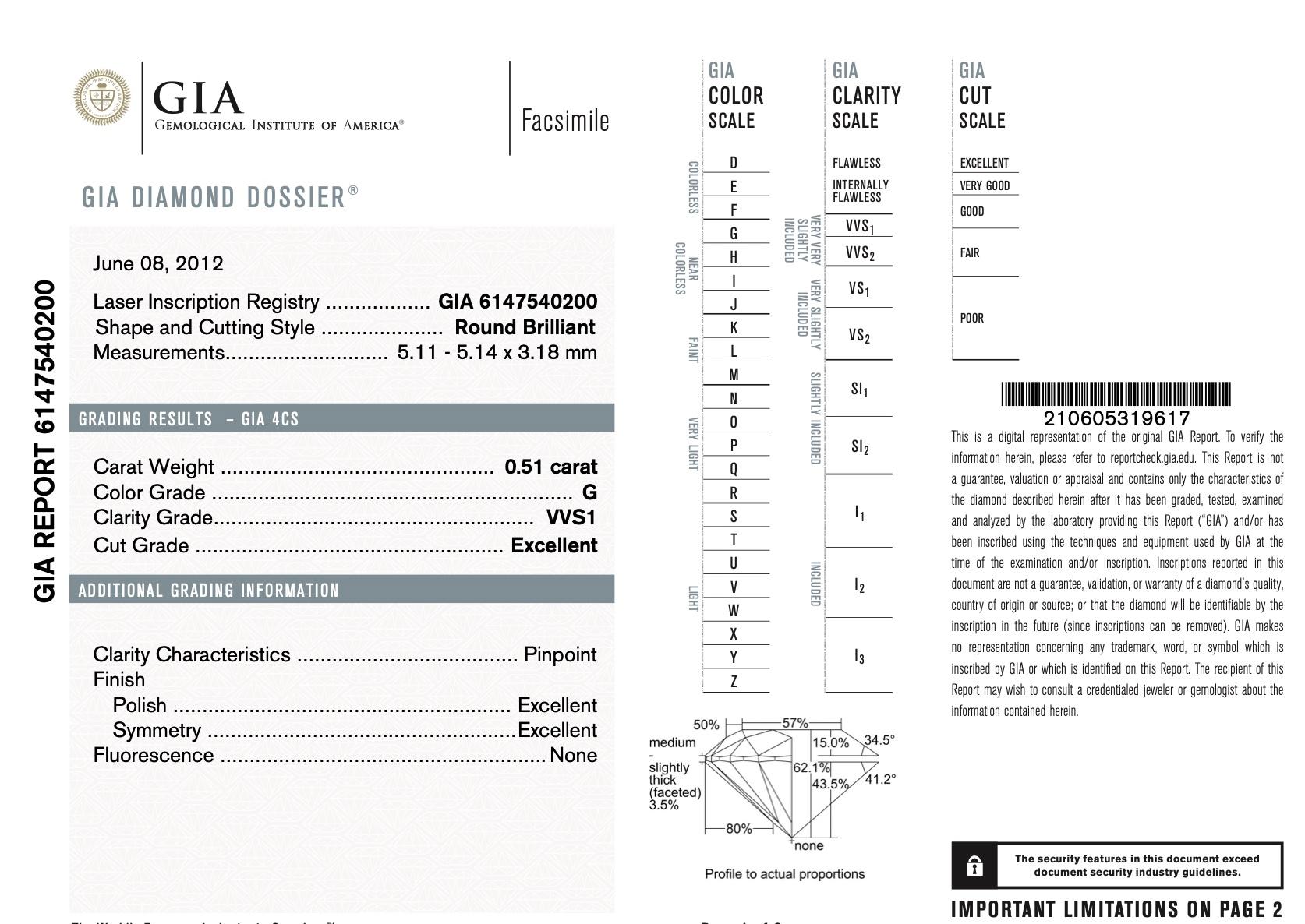 Boucles d'oreilles Cartier, 1.03 Carat Round Brilliant Cut Diamond Stud Ears en vente 4