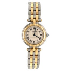 Vintage Cartier 1057920 Vendome 18k Gold Steel Champagne Dial Ladies Watch