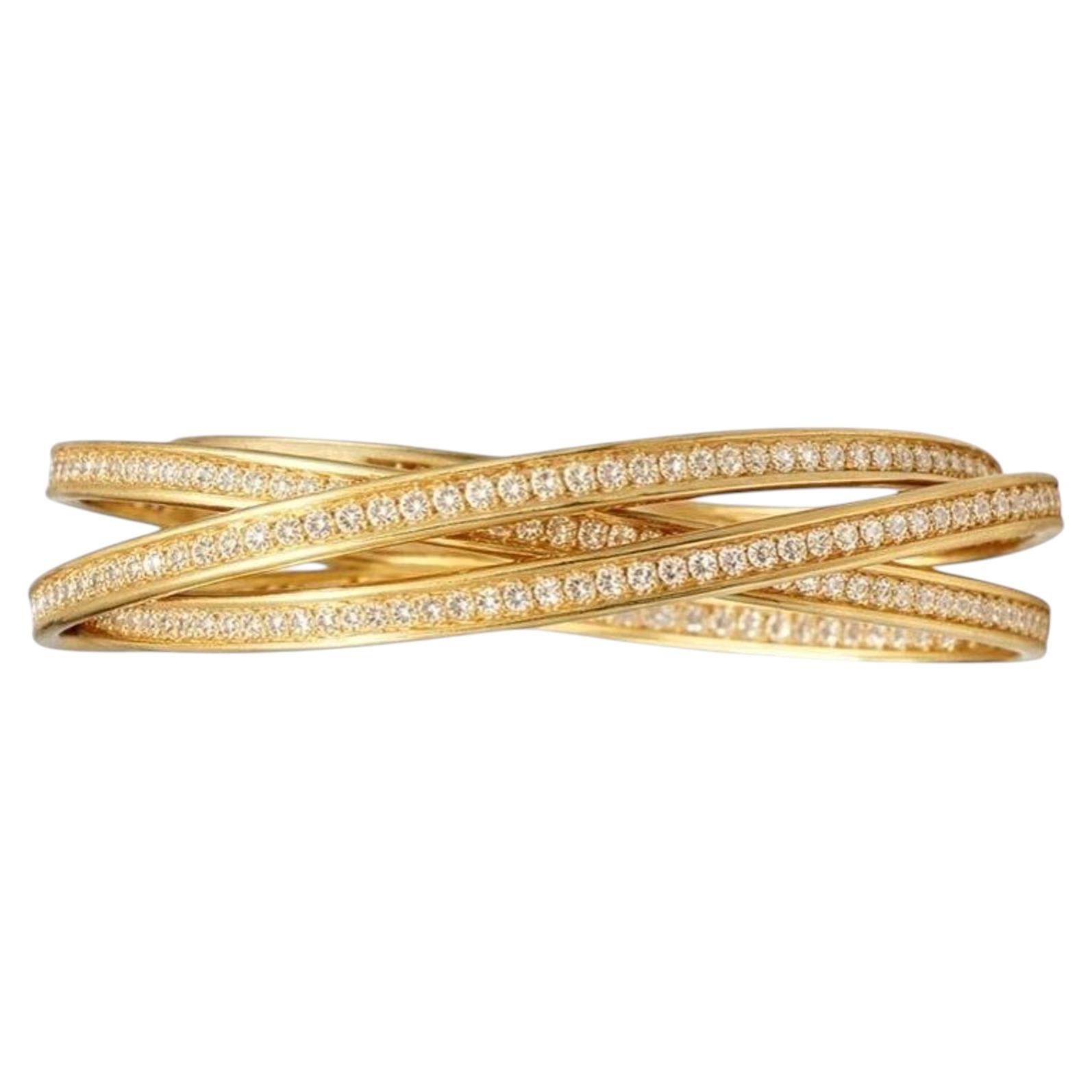 Cartier 11 Carat Trinity Diamond Bangle Bracelet