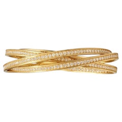 Cartier 11 Carat Trinity Diamond Bangle Bracelet