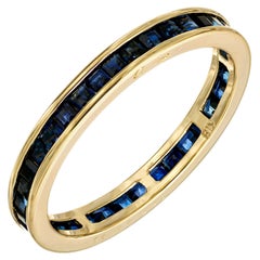 Cartier 1.10 Carat Sapphire Gold Eternity Wedding Band Ring