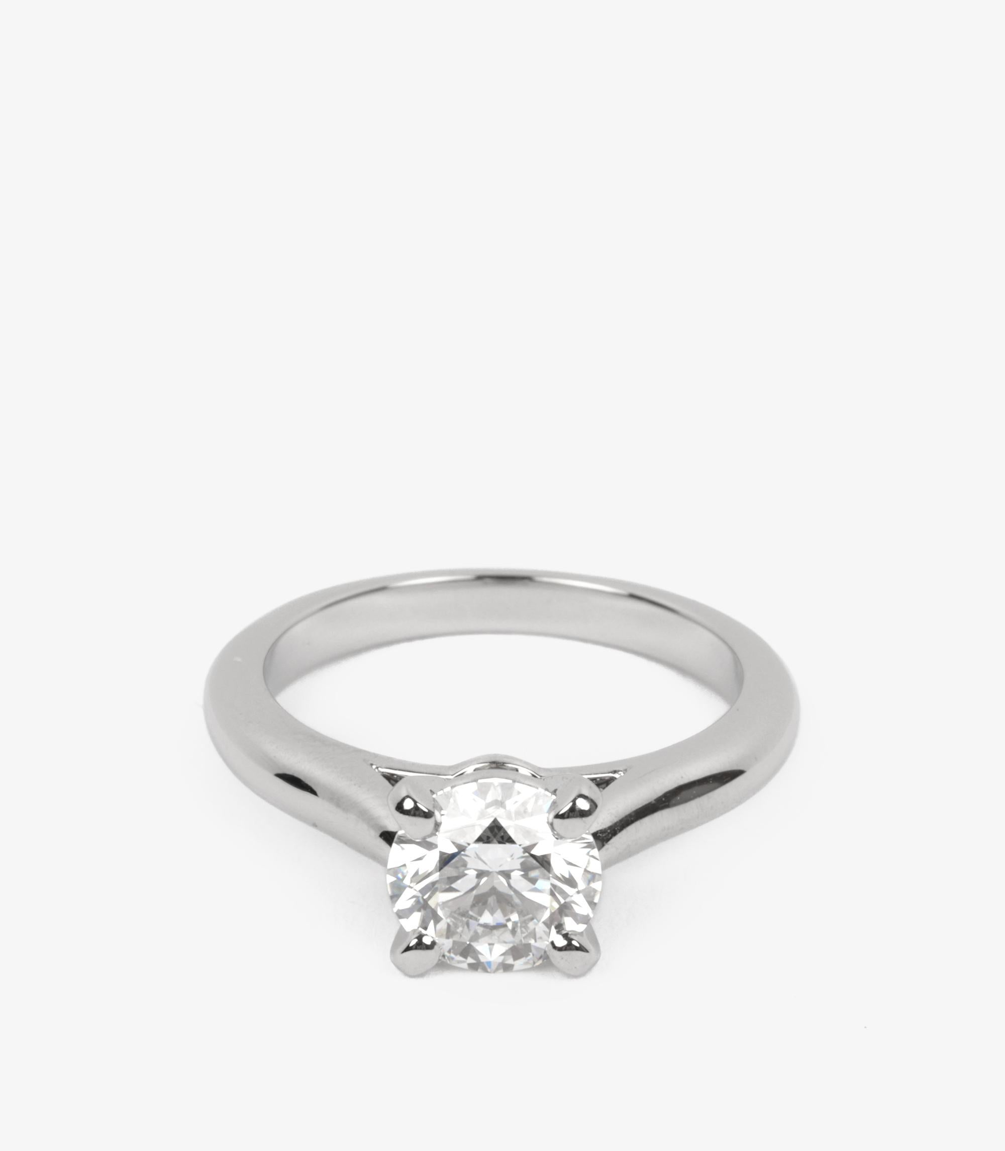 Cartier 1.10ct Brilliant Cut Diamond Platinum 1895 Ring

Product Details
Xupes Ref: COMJ839
Brand: Cartier
Model: 1.10ct Diamond 1895 Ring
Type: Ring
Serial Number: C*****
Age: 2016
Accompanied By: Cartier Box, Outer Box, GIA Certificate,