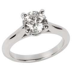 Anillo Cartier 1895 de platino con diamantes talla brillante de 1,10 ct