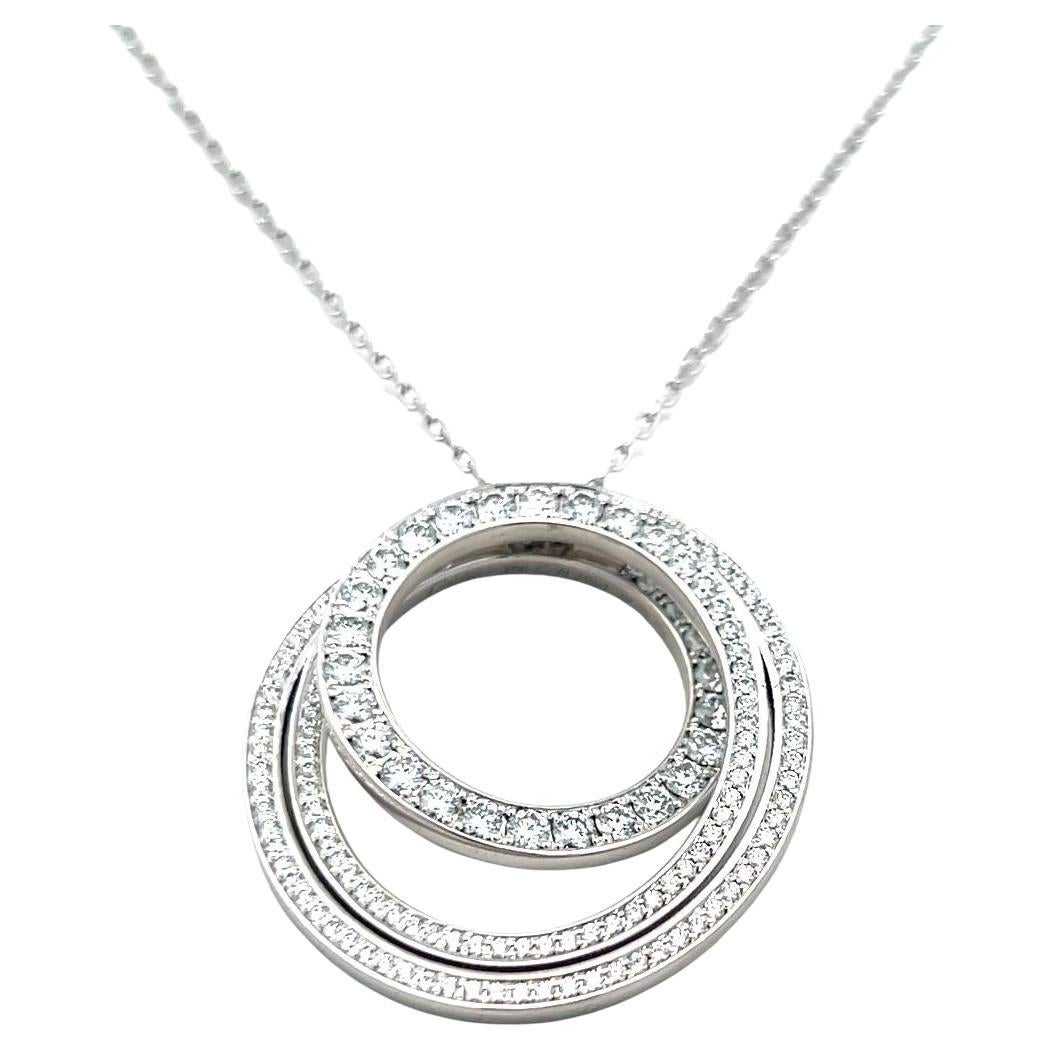 Cartier 1.15 Carat Round Brilliant Diamond 18 Karat White Gold Pendant Necklace