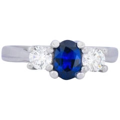 Cartier 1.15 Carat Sapphire Diamond Platinum Ring