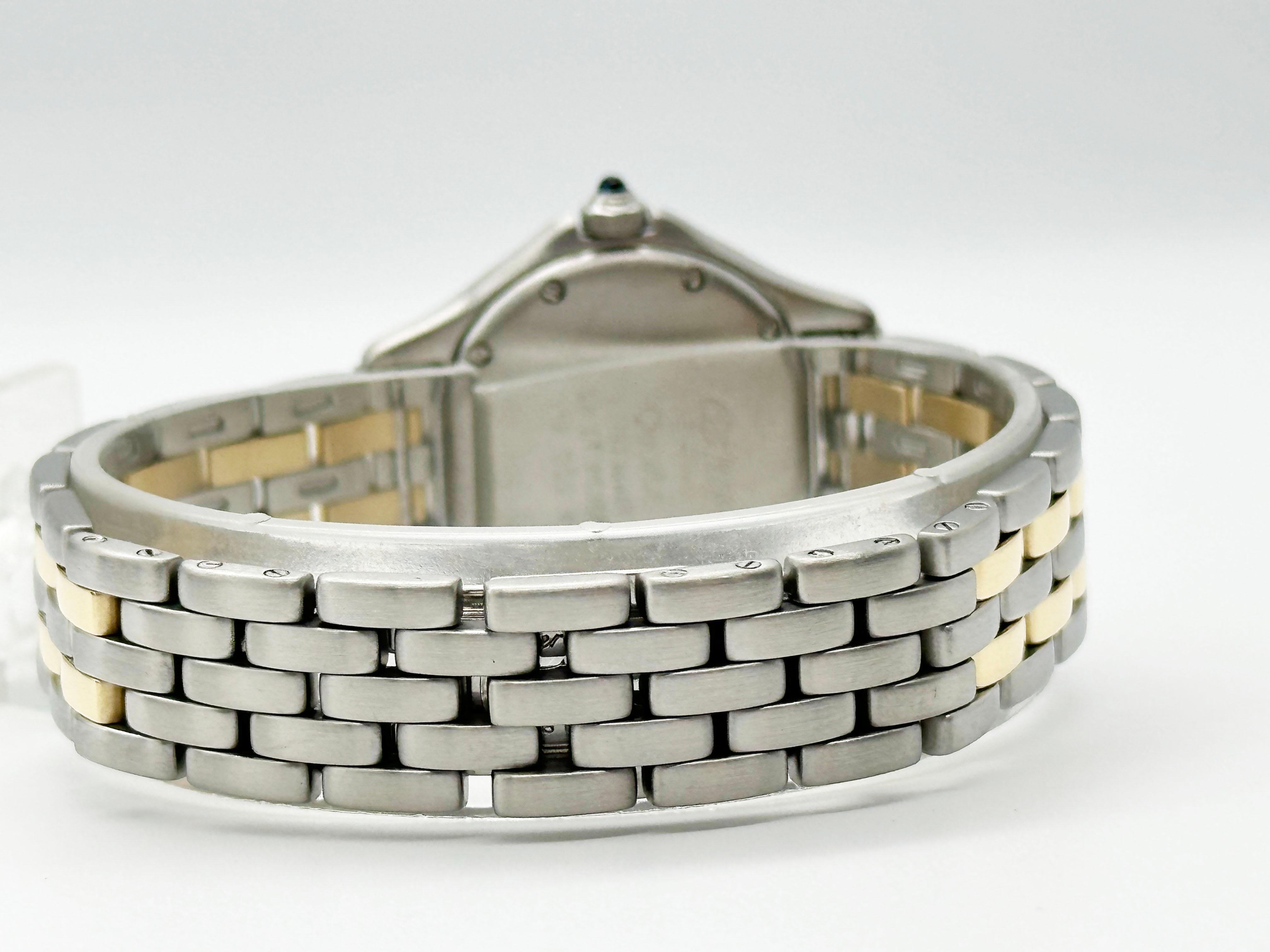 Cartier 119000 Panthere Cougar 18K Yellow Gold Stainless Steel Two Row 26mm 2