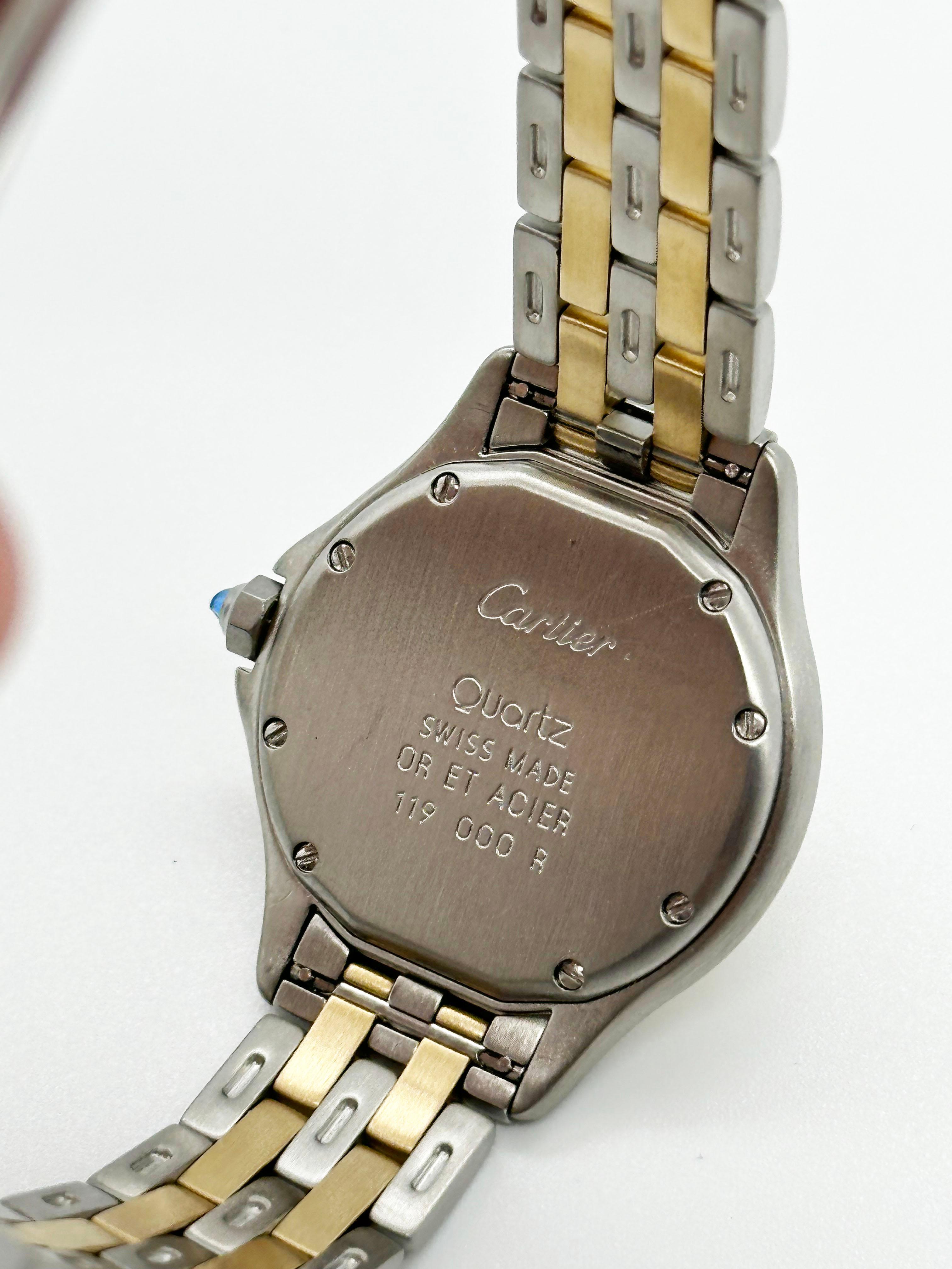 Cartier 119000 Panthere Cougar 18K Yellow Gold Stainless Steel Two Row 26mm 3