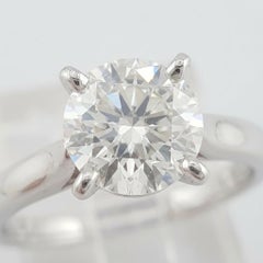 Cartier 1.2 Carat Round Brilliant Diamond 1895 Solitaire Platinum Ring
