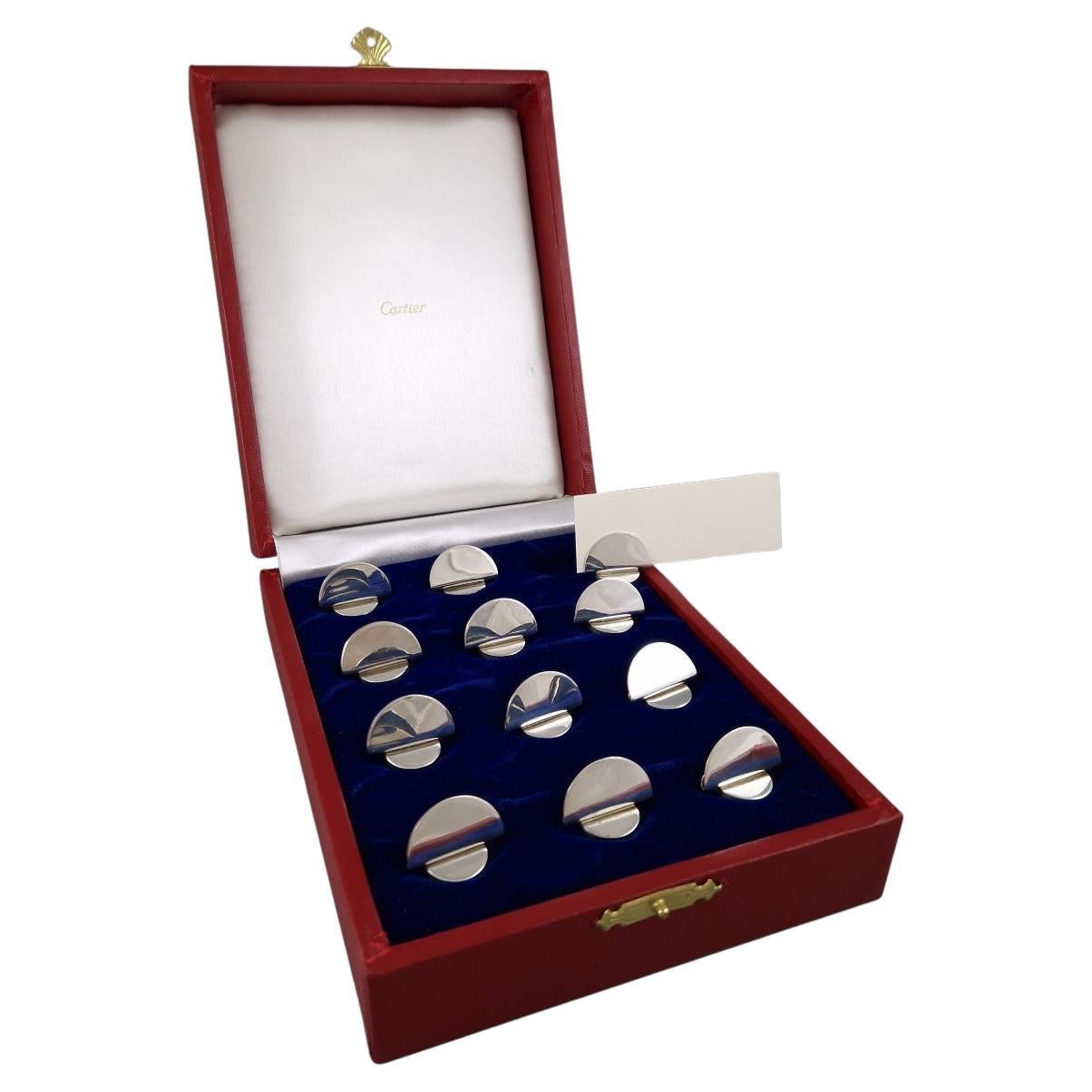 Cartier - 12 Sterling Silver Place Card Holders