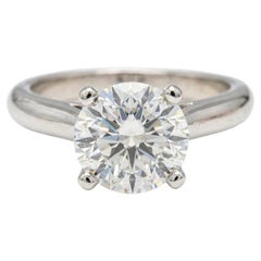 Anillo de compromiso Cartier en platino con diamante redondo de 1,20 quilates H VS1