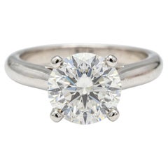 Cartier 1.20 Carat H VS1 Round Diamond Platinum Engagement Ring