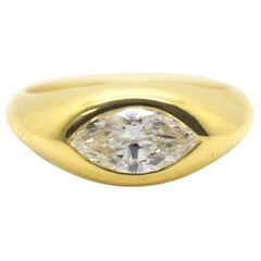 Cartier 1.25 Carat Marquise Diamond Vintage Ring