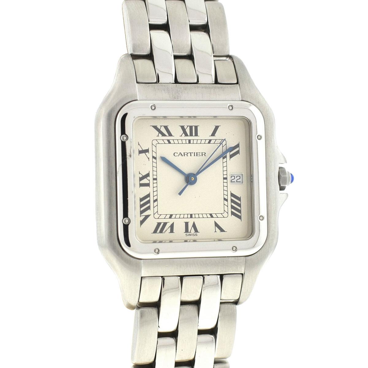 Company - Cartier
Model - 1300 Panthere
Case Metal - Stainless Steel
Case Measurement - 29mm
Bracelet - Stainless Steel - Fits wrist size 7