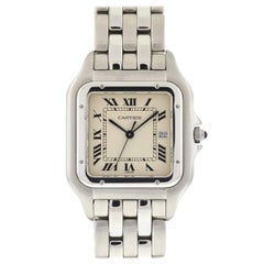 Cartier 1300 Panthère Jumbo Montre homme en acier inoxydable à quartz