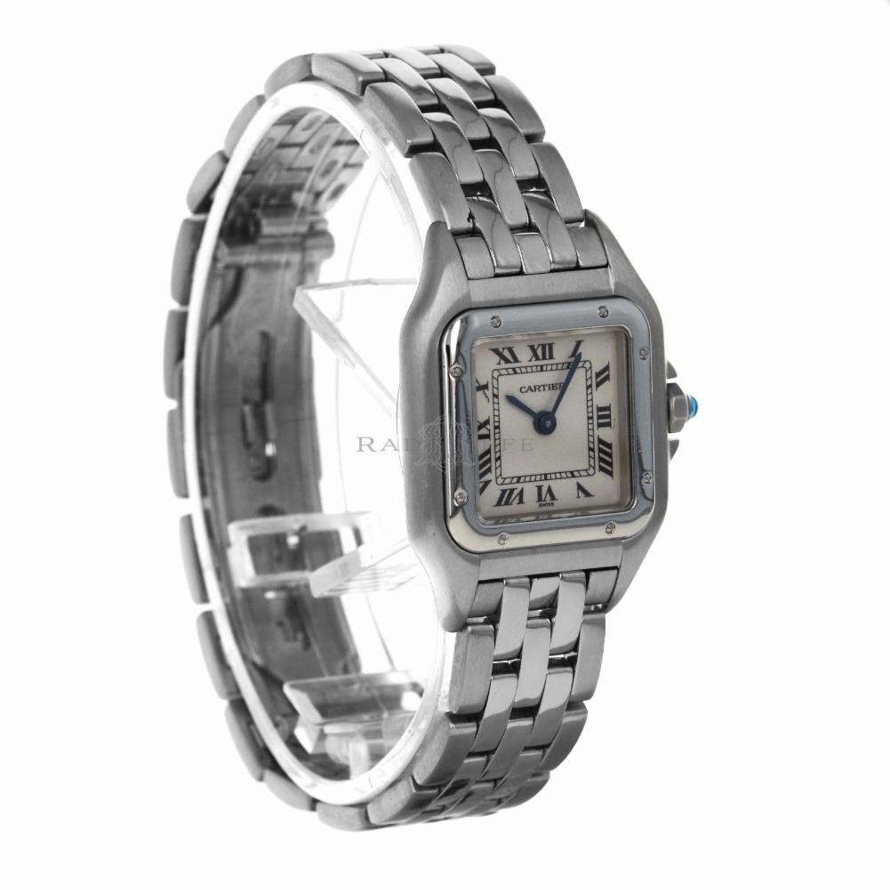 Cartier 1320 Panther Stainless Steel Panthere Quartz Ladies Watch In Excellent Condition In Miami, FL