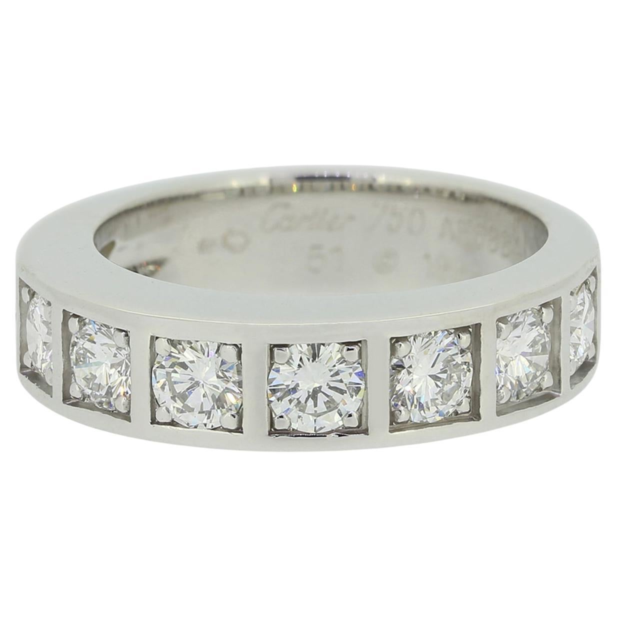 Media alianza de diamantes Cartier de 1,35 quilates