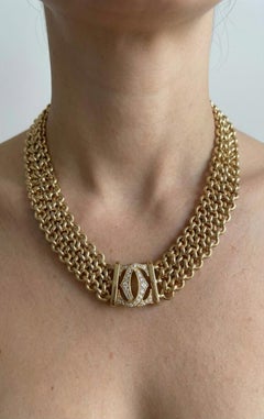 Cartier 135 Gramm Diamant 18k Gelbgold Halskette