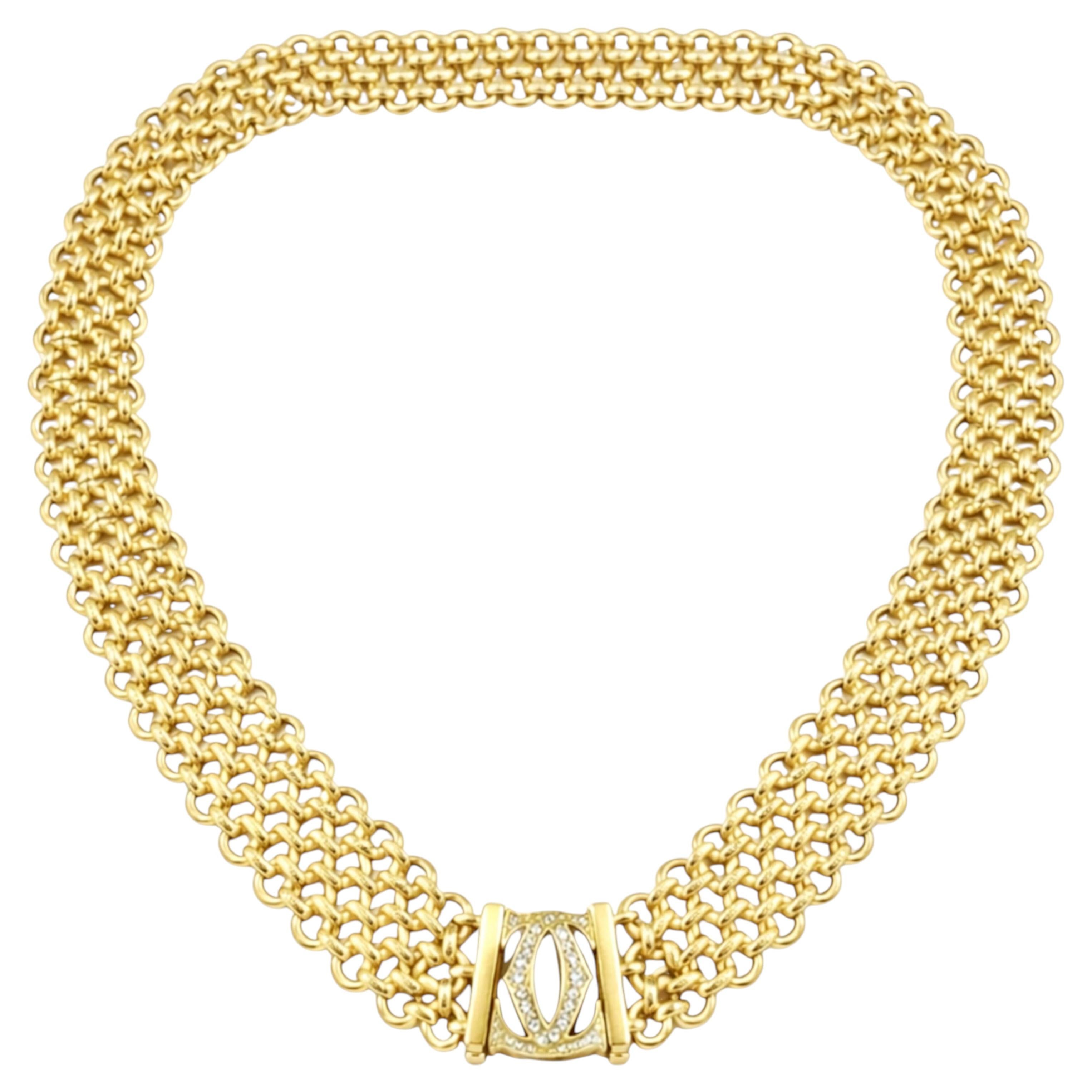 Cartier 135 grams Diamond 18k Yellow gold Necklace
