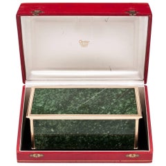 Cartier 14 Carat Gold Jade Rare Case Box 20th Century