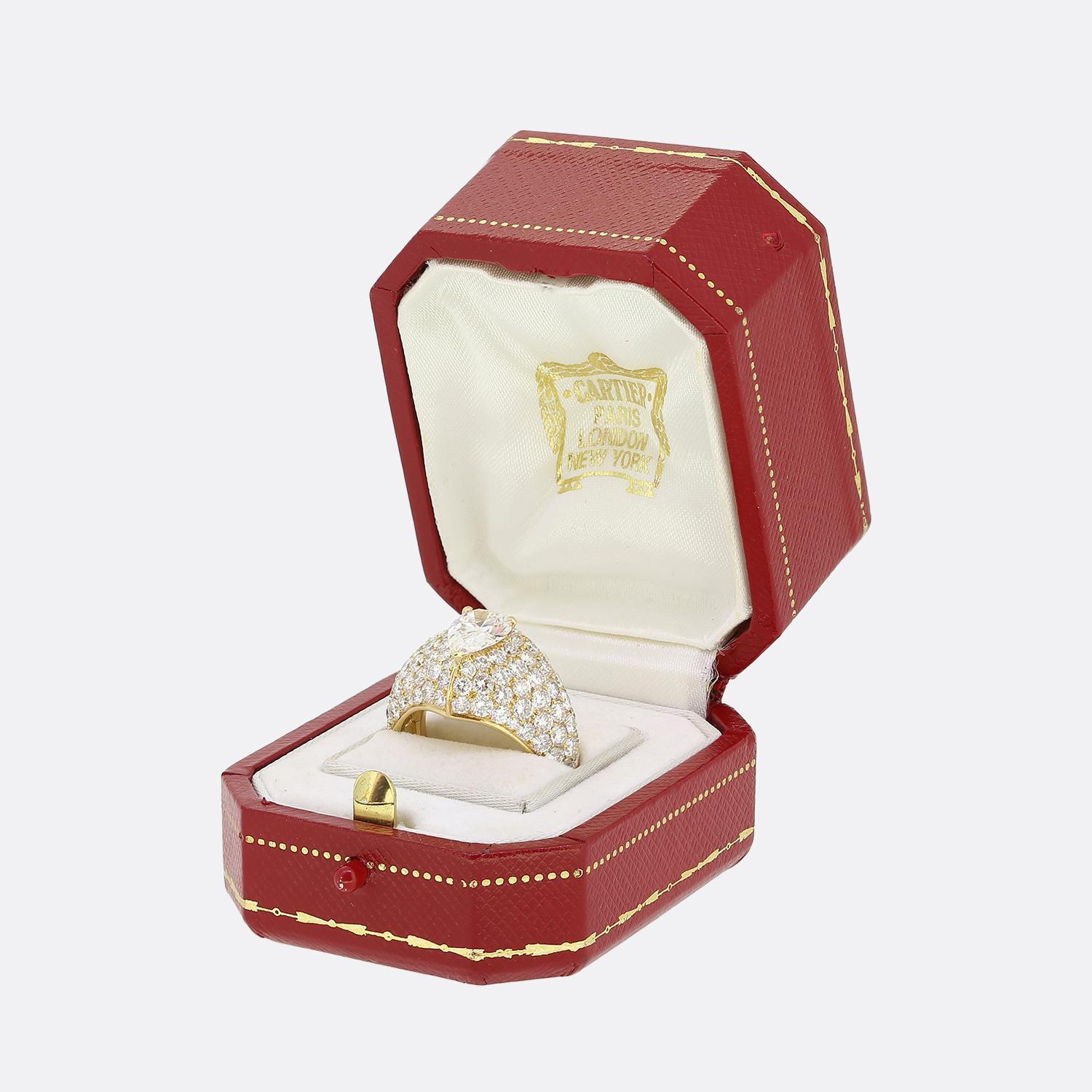 Cartier 1.44 Carat Diamond Dress Ring For Sale 1