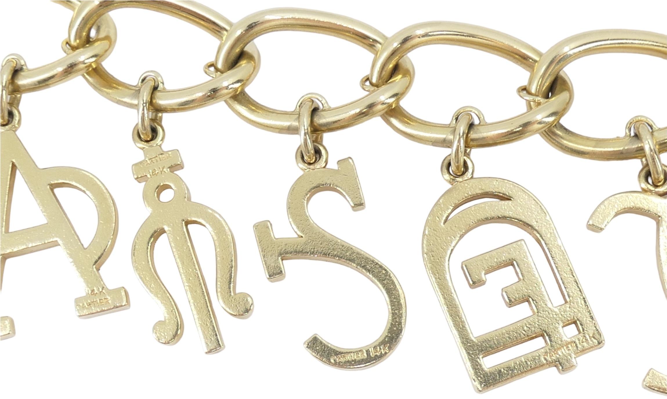 Cartier 14k Gold Charm Bracelet 2