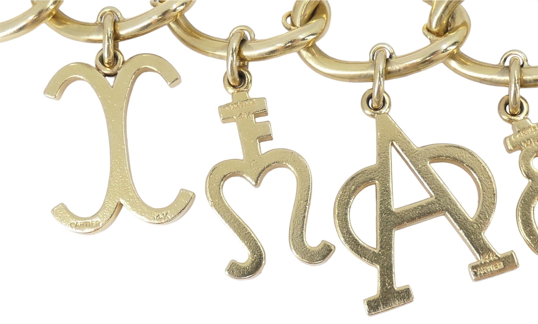 Cartier 14k Gold Charm Bracelet 3