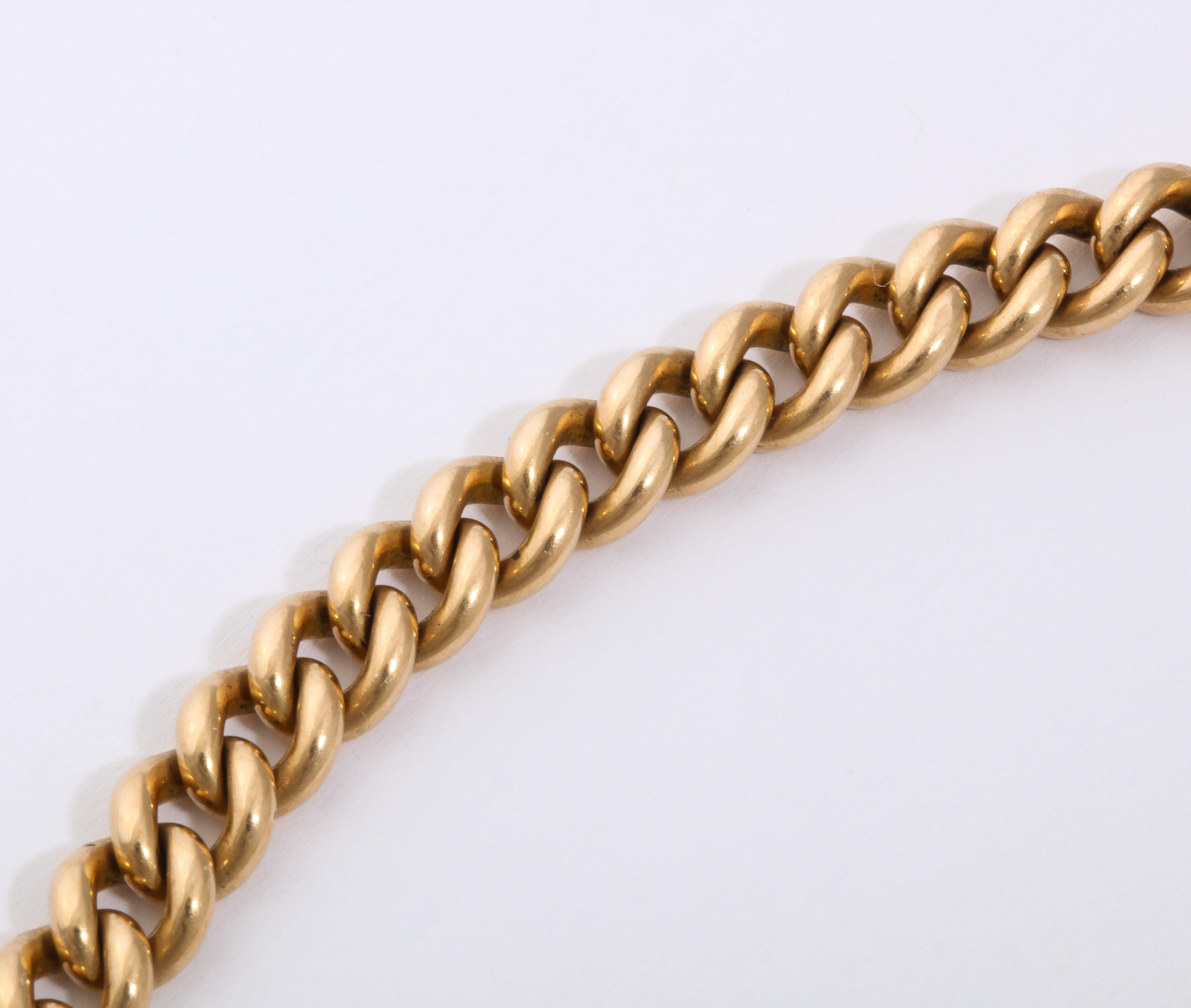 Women's or Men's Cartier 14K Gold Curb Link Chain Necklace