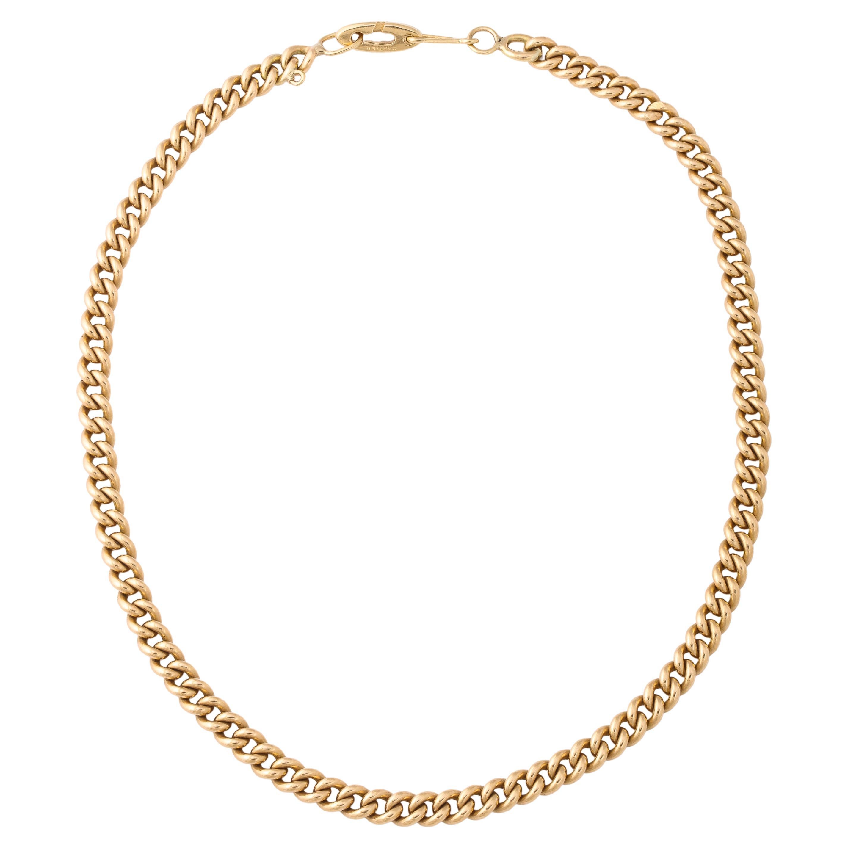 Cartier 14K Gold Curb Link Chain Necklace