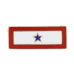 Cartier 14K Gold Enamel U.S. Military WWII Patriot Son In Service Brooch Pin