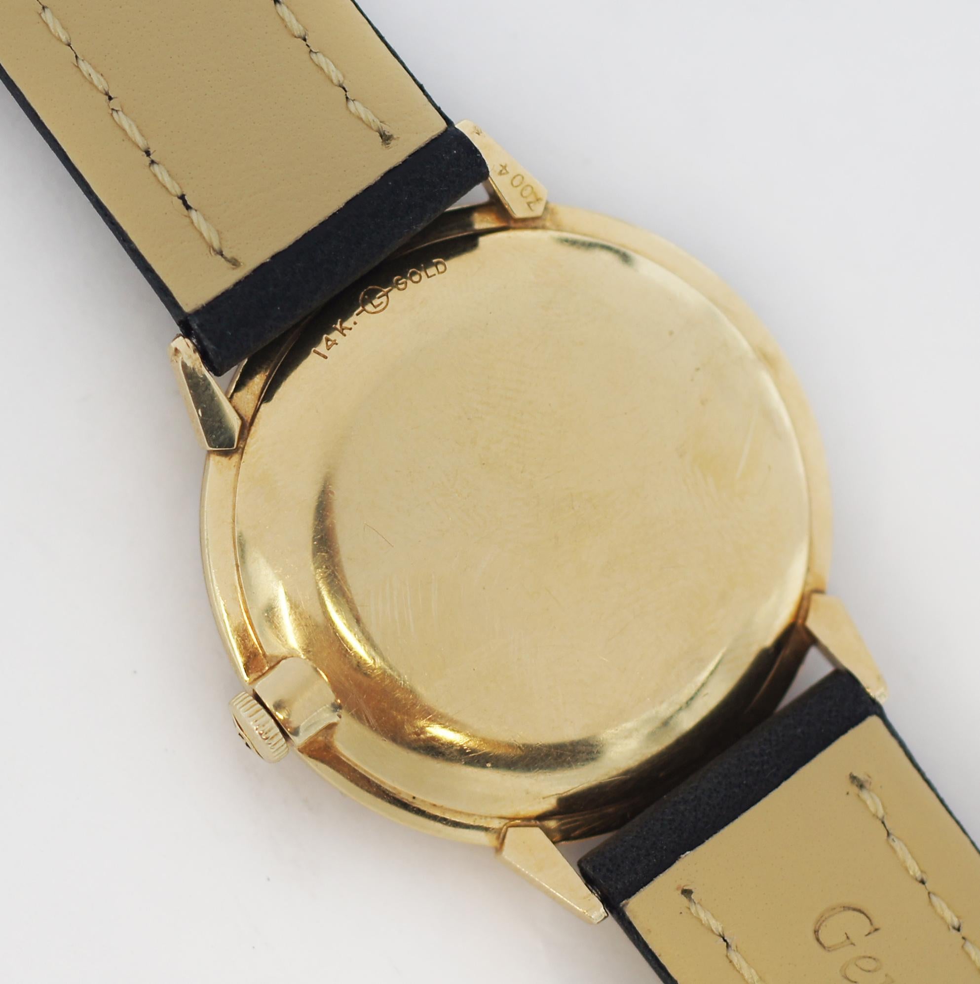 Men's CARTIER 14K Gold Vintage Calatrava Watch ft. collaboration by Movado For Sale