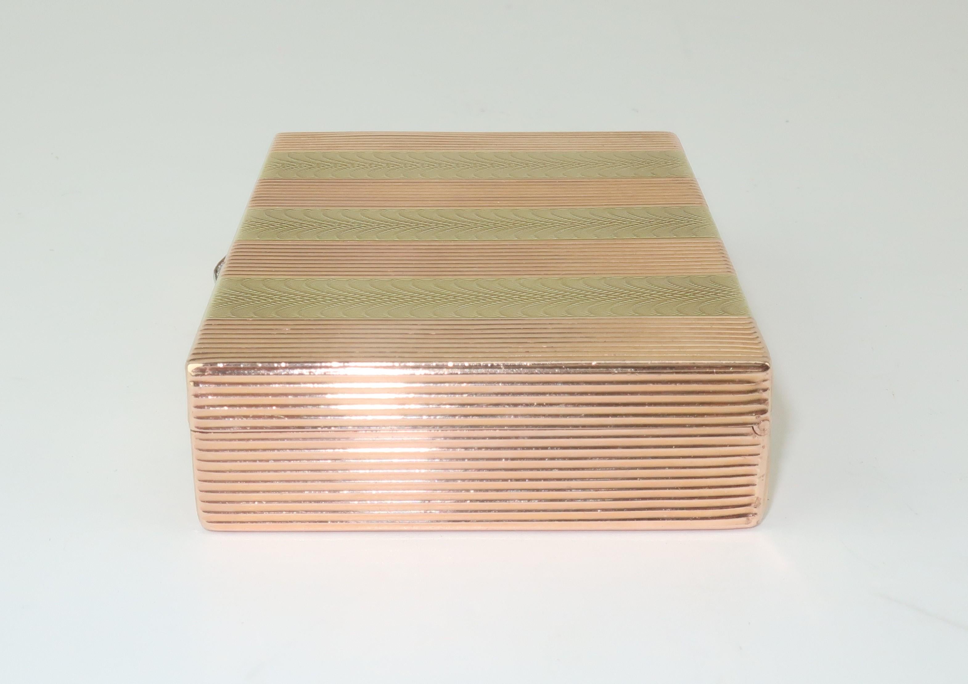 Rose Cut Cartier 14K Rose Gold & Diamond Box