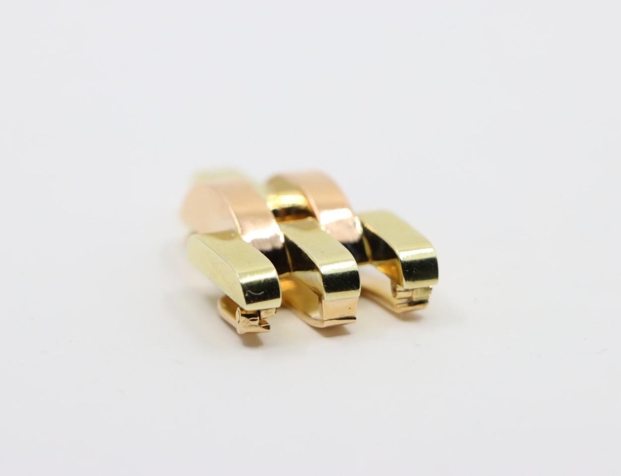 Cartier, clip fourrure pyramide en or rose et jaune 14 carats en vente 3