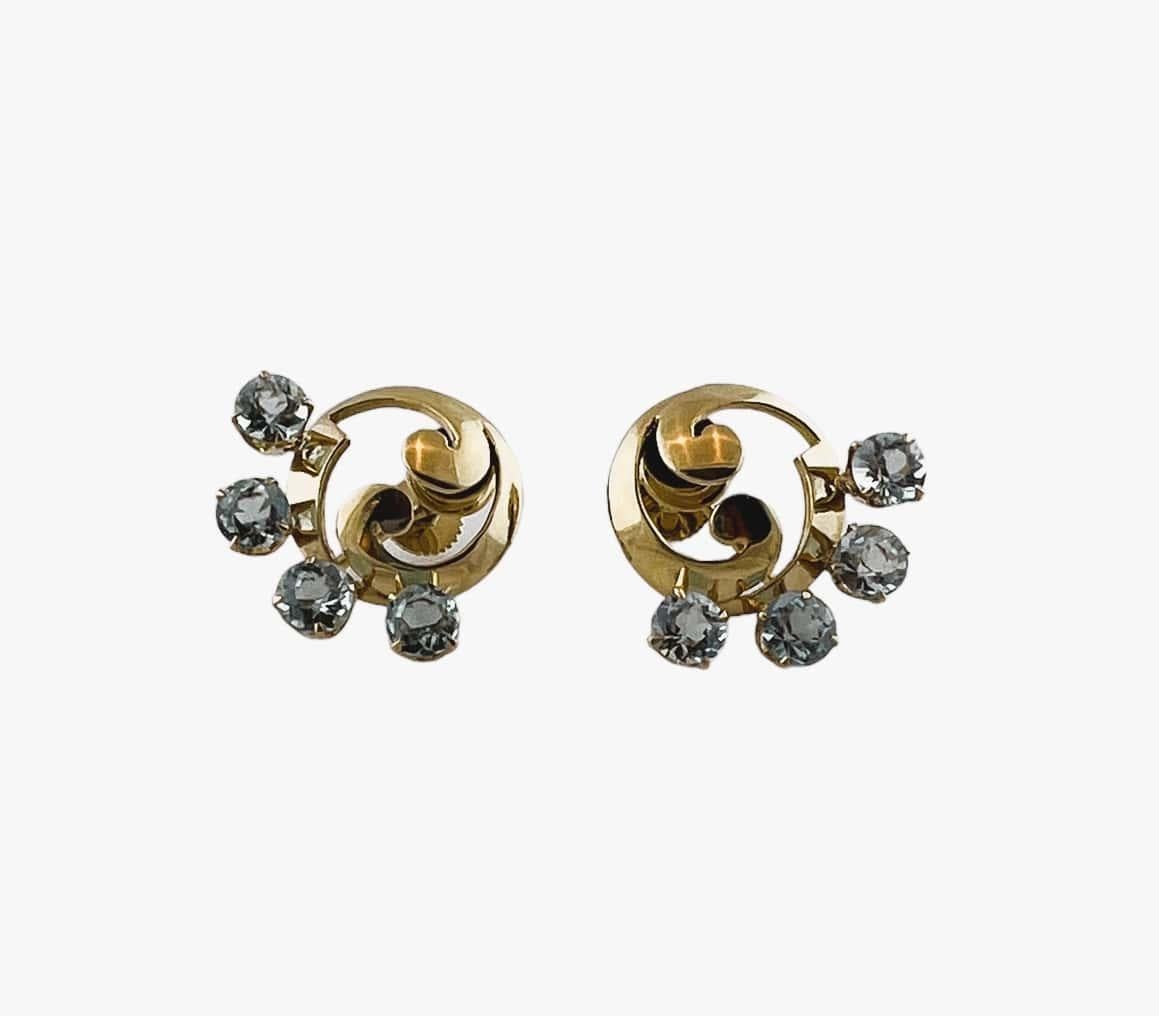 cartier aquamarine earrings