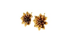 Cartier 14K Yellow Gold Flower Clip-On Earrings