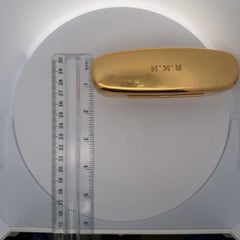 Cartier 14K Yellow Gold Monogrammed Eyeglass Case Box R.K.H Engraved 108 Grams
