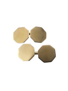 Cartier 14K Yellow Gold Octagon Cufflinks #24634