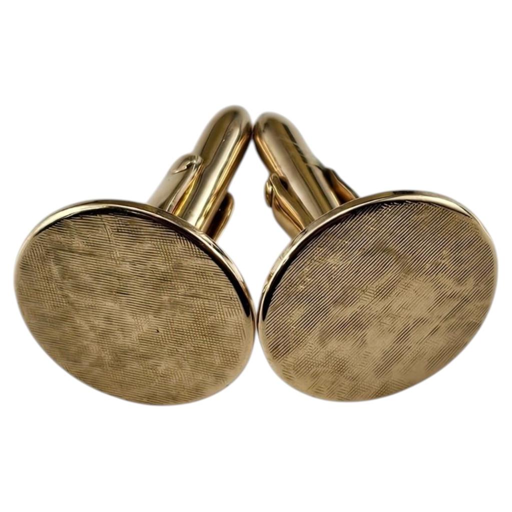 Cartier 14K Yellow Gold Round Cufflinks #25471